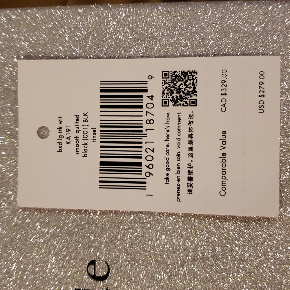 NIB! Kate Spade Black Quilted Leather Turnlock Wallet (Retail $279) - Picture 10 of 10